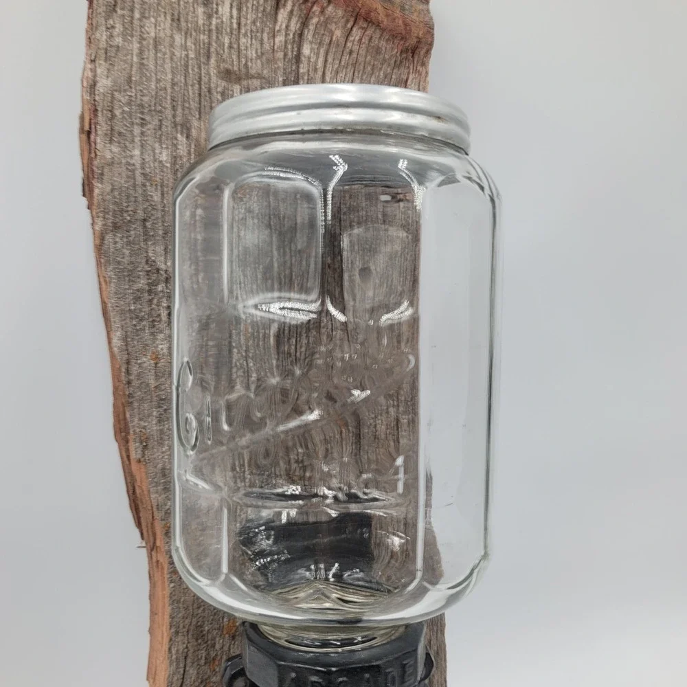 Arcade Crystal No 4 Wall Mount Coffee Grinder Cast Iron Rustic Wood Farmhouse